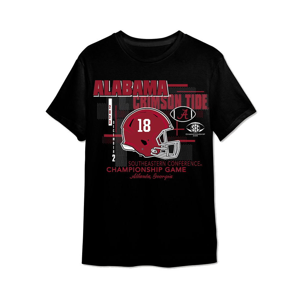 Alabama Crimson Tide Sec Championship 2023 Football Helmet TShirt